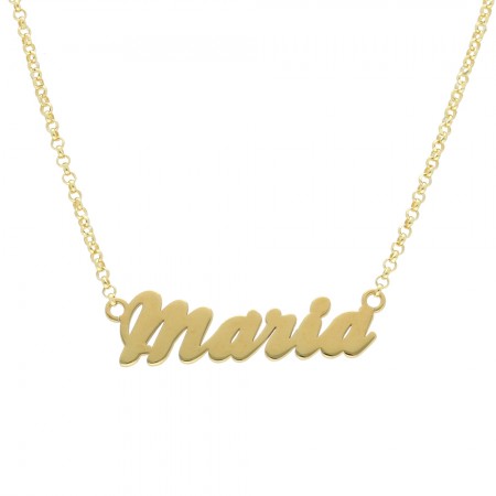 GARGANTILLA EN PLATA DORADA CON NOMBRE GARGANTILLA EN PLATA DORADA CON NOMBRE
