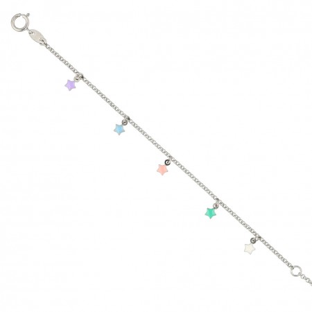 PULSERA INFANTIL CON ESTRELLAS DE COLORES