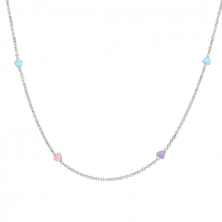 GARGANTILLA INFANTIL CON CORAZONES DE COLORES