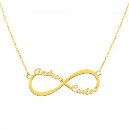 GARGANTILLA EN ORO INFINITO CON NOMBRES GARGANTILLA EN ORO INFINITO CON NOMBRES