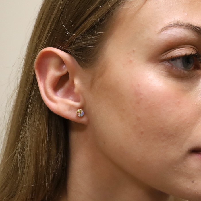 PENDIENTES INFANTILES CÍRCULO MULTICOLOR