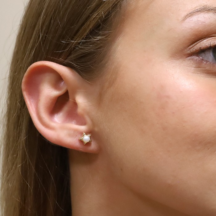 PENDIENTES INFANTILES ESTRELLA Y PERLA