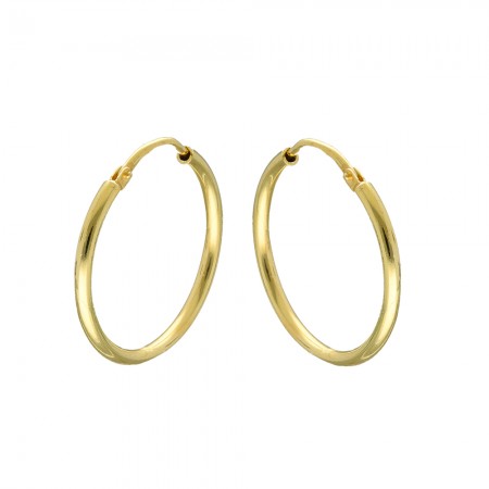 PENDIENTES EN ARO PLATA DORADO