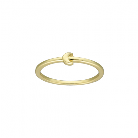 ANILLO PLATA DORADA LUNA