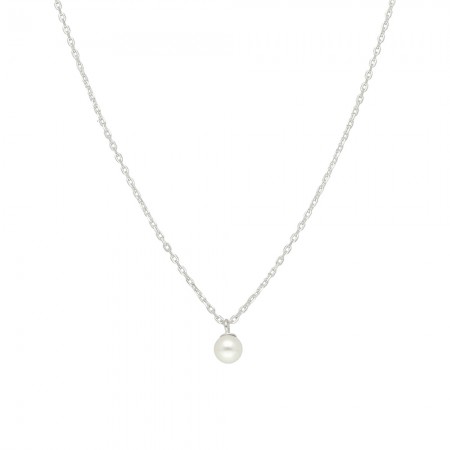 GARGANTILLA PLATA COLGANTE PERLA