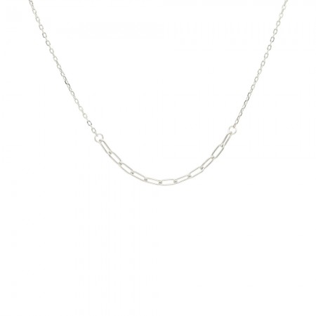 GARGANTILLA PLATA CADENA DE ESLABONES