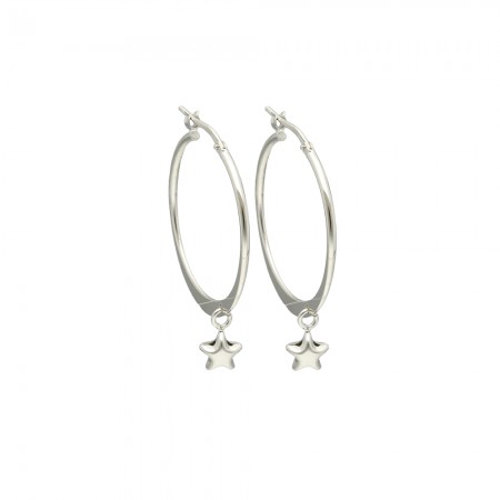 PENDIENTES PLATA ARO COLGANTE ESTRELLA