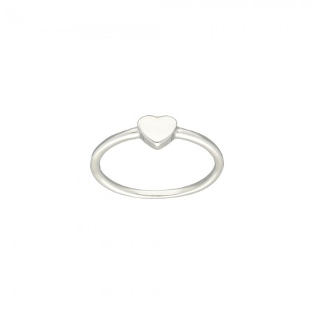 ANILLO PLATA CORAZÓN CENTRAL