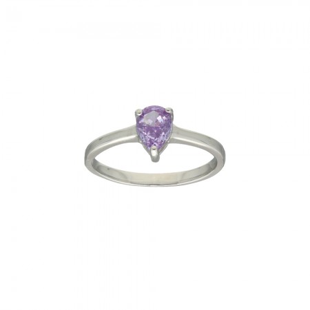 ANILLO PLATA CIRCONITA MALVA GOTA