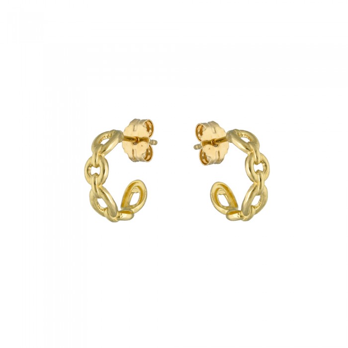 PENDIENTES ORO MEDIO ARO ESLABONES