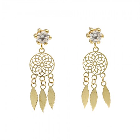 PENDIENTES LARGOS CON CIRCONITAS ATRAPASUEÑOS