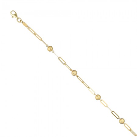 PULSERA EN ORO BOLAS TALLADAS