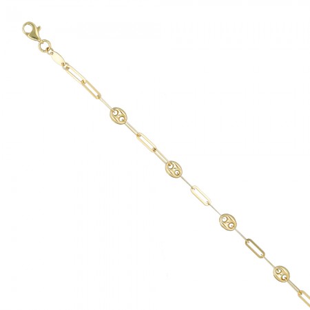 PULSERA EN ORO MALLA CALABROTE