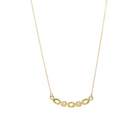 GARGANTILLA EN ORO CON ESLABONES CALADOS