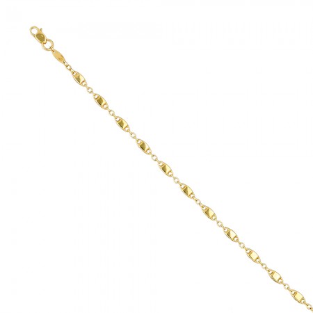 PULSERA ORO PLAQUITAS ENTRELAZADAS