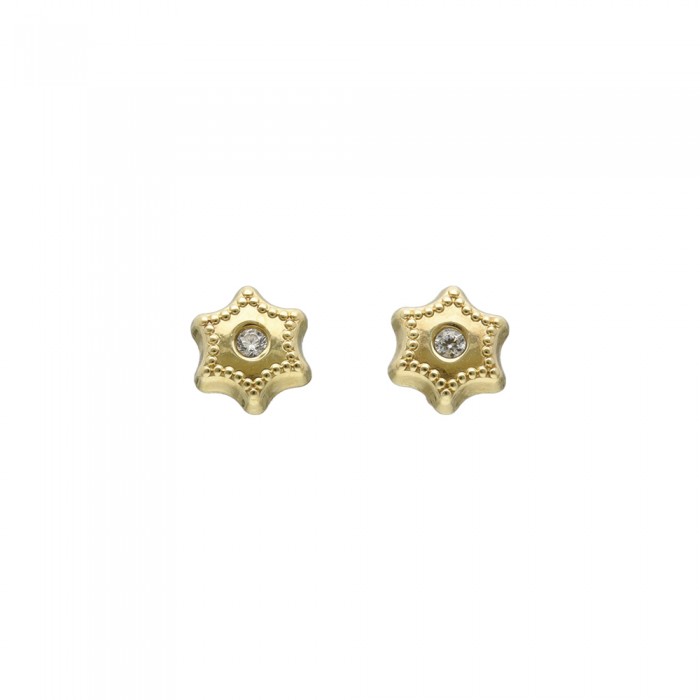 PENDIENTES ORO INFANTIL ESTRELLA CIRCONITA