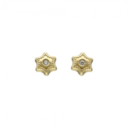 PENDIENTES ORO INFANTIL ESTRELLA CIRCONITA