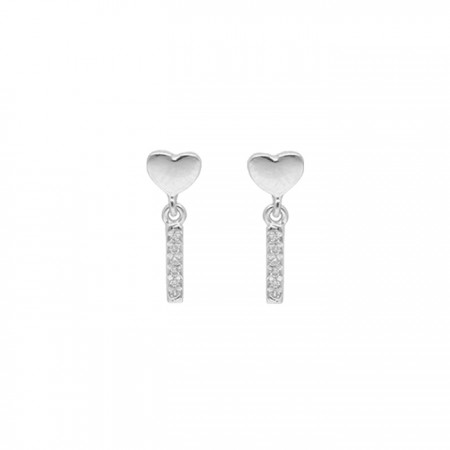 PENDIENTES ORO BLANCO Y DIAMANTES