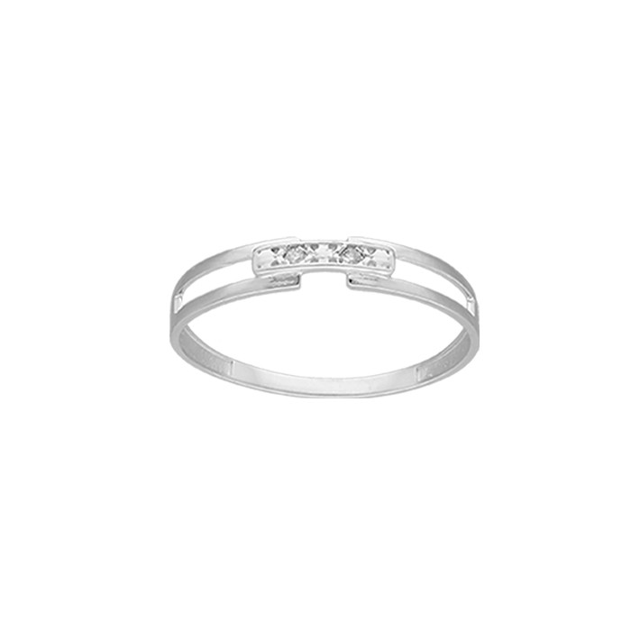 ANILLO ORO Y DIAMANTES DOS BANDAS