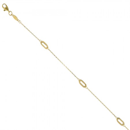 PULSERA EN ORO CON ÓVALOS