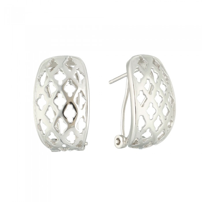 PENDIENTES PLATA ROMBOS.