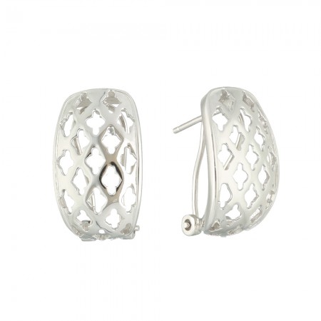 PENDIENTES PLATA ROMBOS.