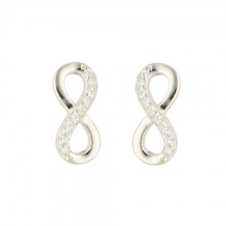 PENDIENTES EN PLATA INFINITOS CON CIRCONITAS.