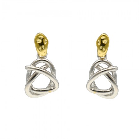 PENDIENTES EN PLATA BICOLOR ENREDADERA.