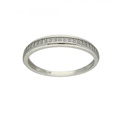 ANILLO EN ORO BLANCO CON CIRCONITAS BLANCAS