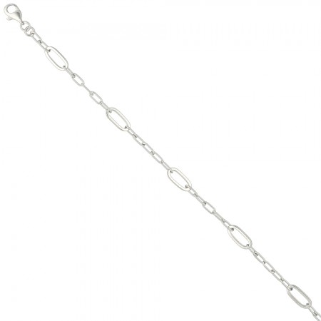 PULSERA EN ORO BLANCO ÓVALOS.