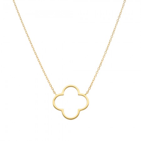 GARGANTILLA EN ORO 18 QUILATES FLOR CALADA