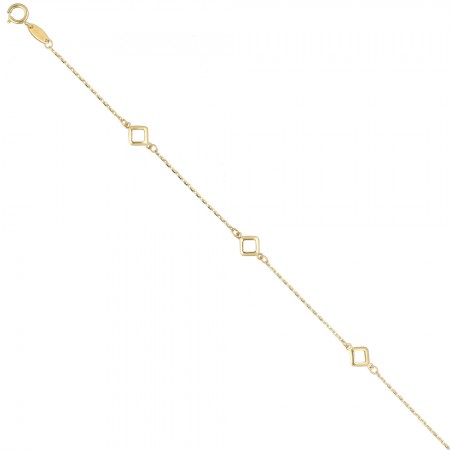 PULSERA EN ORO ROMBOS