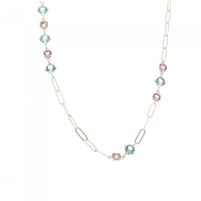 GARGANTILLA EN PLATA ANILLAS CON CIRCONITAS