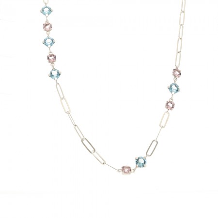 GARGANTILLA EN PLATA ANILLAS CON CIRCONITAS