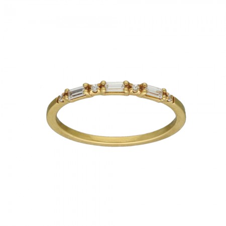 ANILLO EN ORO CIRCONITAS FINAS BAGUETTE
