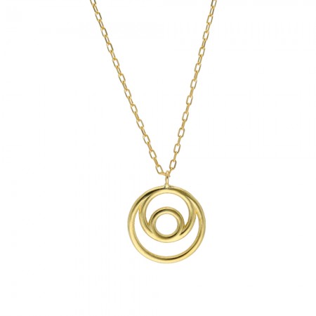 GARGANTILLA EN ORO CÍRCULOS CALADOS