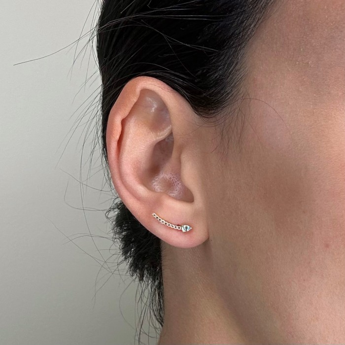 PENDIENTES EN ORO TREPADOR FLECHA