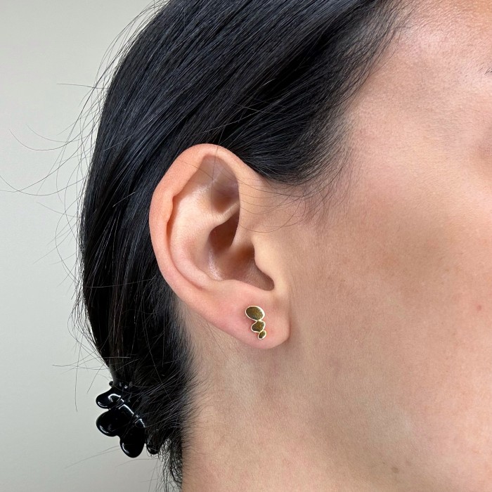 PENDIENTES EN ORO GOTA OVALADA