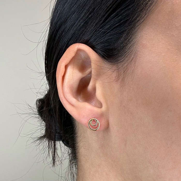 PENDIENTES EN ORO CÍRCULOS CALADOS