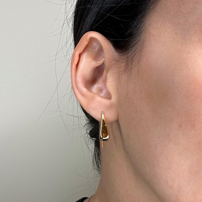 PENDIENTES EN ORO GOTA LARGA FINA