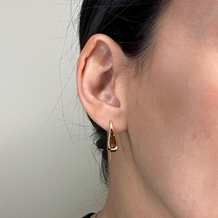PENDIENTES EN ORO GOTA LARGA FINA