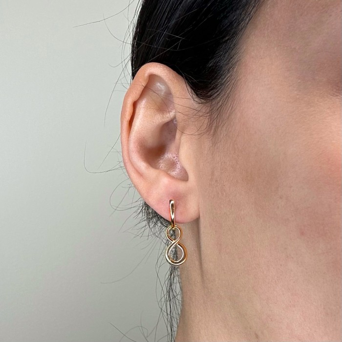 PENDIENTES EN ORO INFINITOS COLGANTES