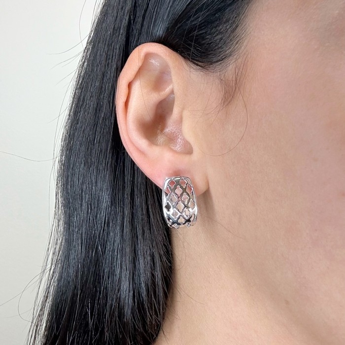 PENDIENTES PLATA ROMBOS. 2