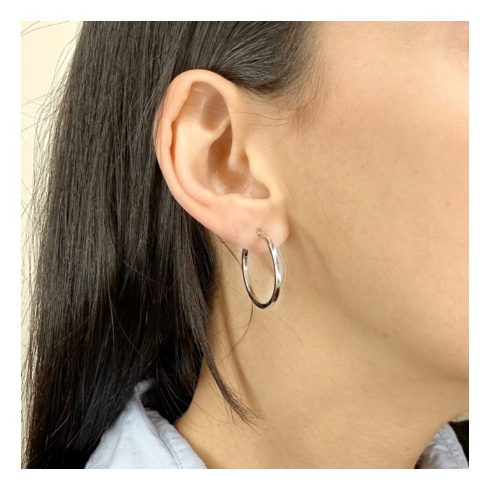 PENDIENTES TIPO ARO EN PLATA DE 1ª LEY