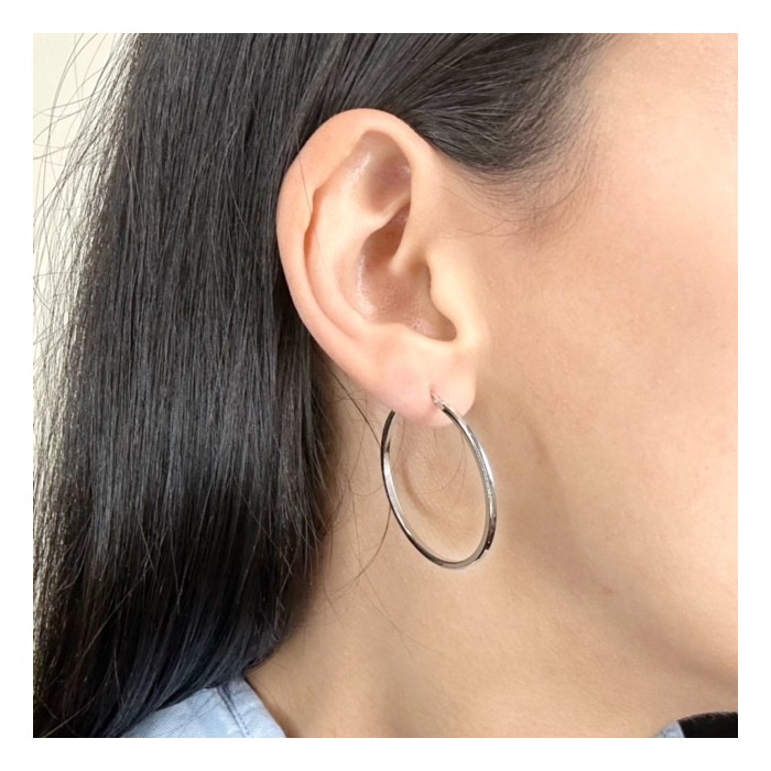 PENDIENTES TIPO ARO EN PLATA DE 1ª LEY 2