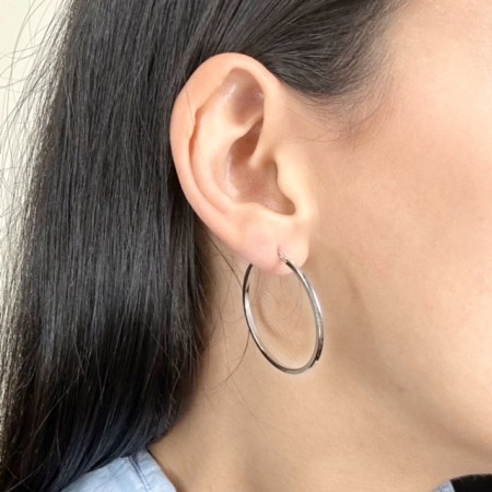 PENDIENTES TIPO ARO EN PLATA DE 1ª LEY