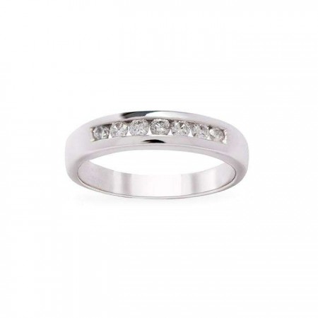 ANILLO EN ORO BLANCO Y DIAMANTES