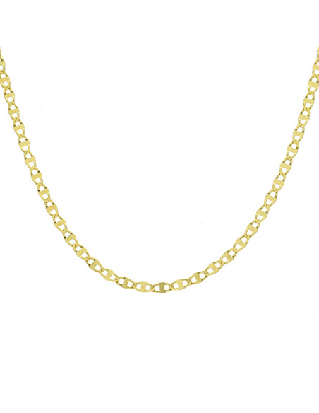 CADENA EN ORO MACIZA MALLA ANCLA LIMADA