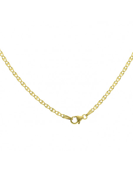 CADENA EN ORO MACIZA MALLA ANCLA LIMADA