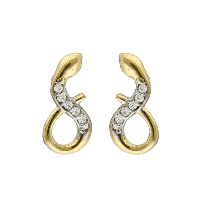 PENDIENTES EN ORO FORMA SERPIENTE